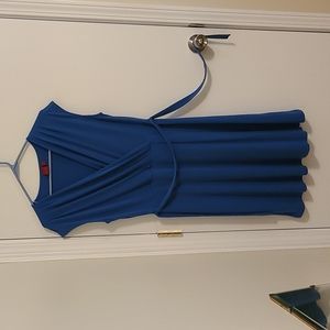 Sleeveless dress, blue, size small. Poly blend